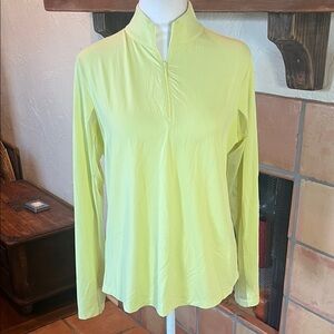 IBKUL Stretchy UPF+ 50 Yellow Long Sleeve Top, size M